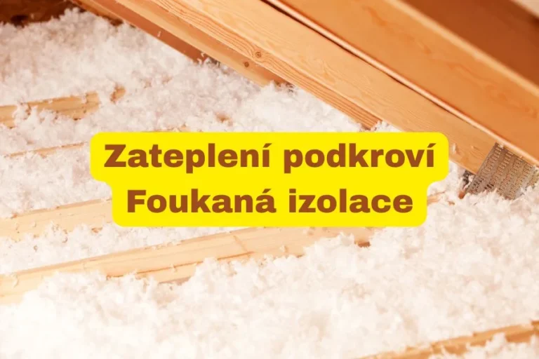 Zateplení podkroví foukaná izolace cena za m2